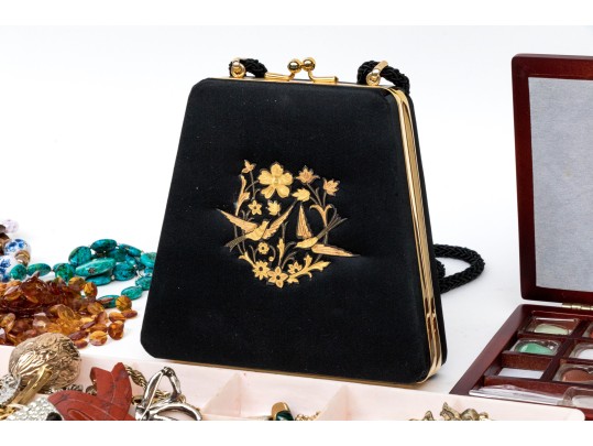 Large Collection Of Vintage Costume Jewelry And Accessories