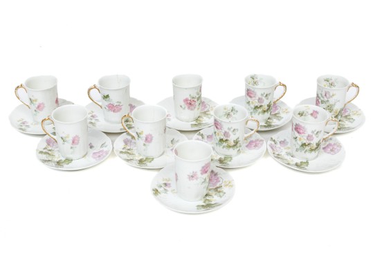 Antique Limoges Porcelain Demitasse Set