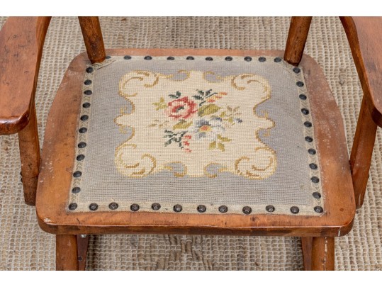 Provincial Birchwood Ladder-Back Youth's Rocker, American, Late 19th/Early 20th Century