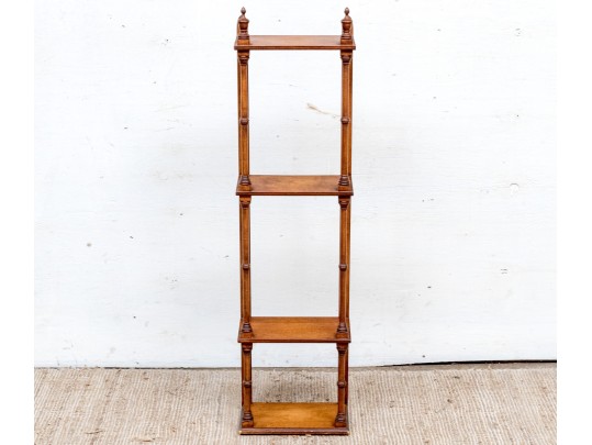 Vintage Walnut Wall Handing Etagere