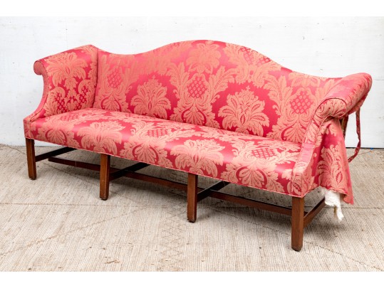 Chippendale Mahogany Upholstered Camel-Back Sofa, Circa 1775