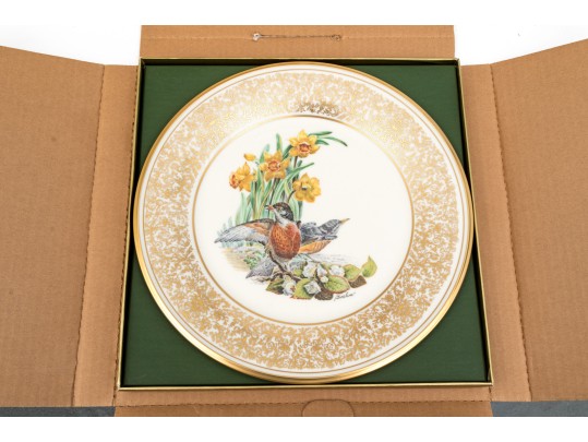 Collection Of 11 Boxed Lenox Boehm Bird Plates Limited Annual Edition With Woodland Wildlife Ones