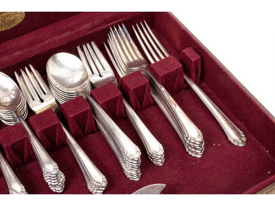 Vintage Gorham Partial Silverplate Flatware Service, Cased