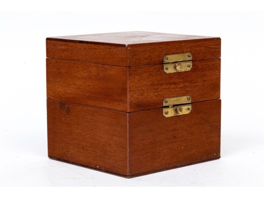 Antique Waltham Nautical Chronometer In Wooden Case