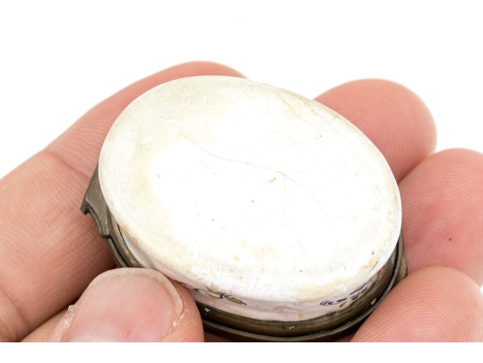 Antique Oval Battersea Box, Maria Gunning Portrait Theme