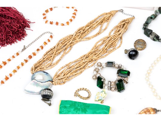 Large Collection Of Vintage Costume Jewelry And Accessories