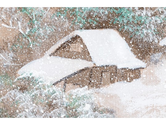 Set Of Four Framed Vintage Chinese Landscape Prints