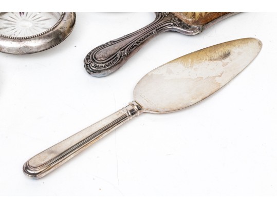 Collection Of Antique Sterling Silver Trimmed And Weighted Items 