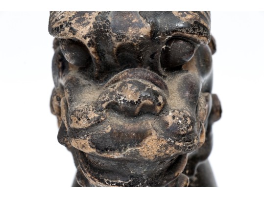 Chinese Glazed Ceramic Foo Dog Form Roof Tile, Ming Dynasty
