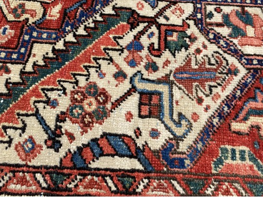 Antique Persian Heriz, Ca. 1920-1940, 14’-3” X 11’-11”