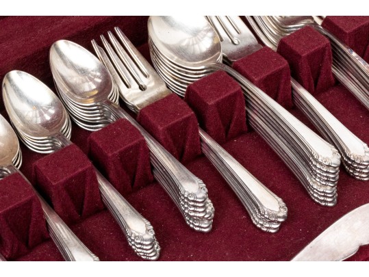 Vintage Gorham Partial Silverplate Flatware Service, Cased