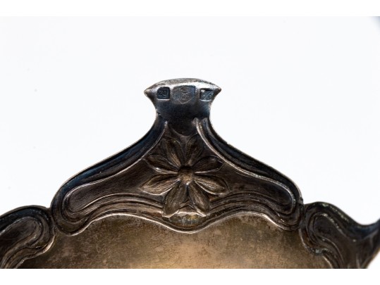 Two Antique Metal Cordial Glass Holders