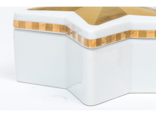 Pair Of Tiffany & Co. Porcelain Star Form Boxes