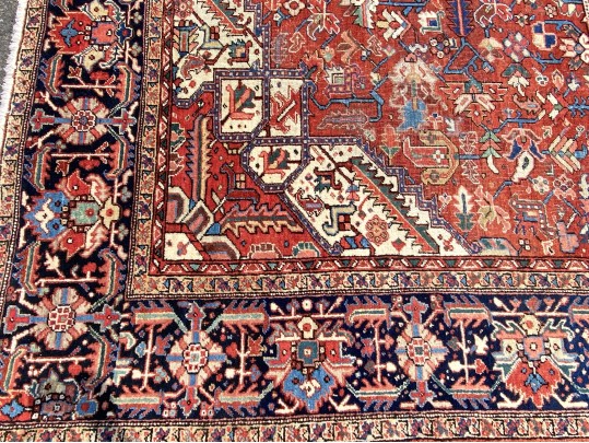 Antique Persian Heriz, Ca. 1920-1940, 14’-3” X 11’-11”