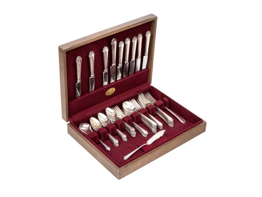 Vintage Gorham Partial Silverplate Flatware Service, Cased