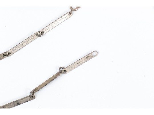 Lot Of Three Handsome Sterling Silver Chunky Necklaces