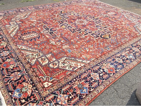 Antique Persian Heriz, Ca. 1920-1940, 14’-3” X 11’-11”