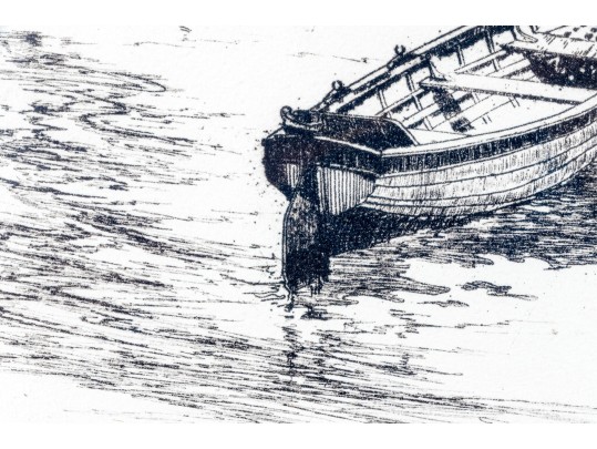 Vintage Black And White Print, View Of San Pedro