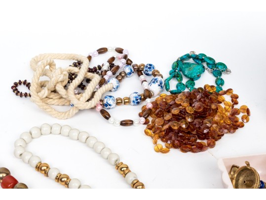 Large Collection Of Vintage Costume Jewelry And Accessories