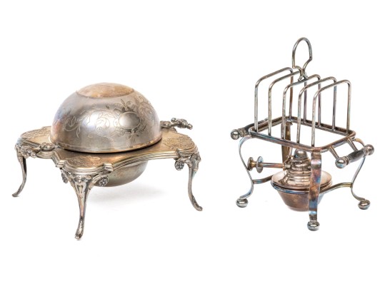 Two Antique Silverplate Table Wares