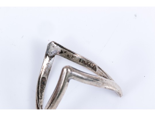 Lot Of Three Handsome Sterling Silver Jewelry Pieces, Including Lalalounis And Taxco, Ring Size 5.75