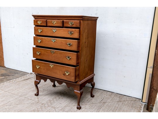 Queen Anne Cherrywood Chest On Frame, The Case Pennsylvania, Circa 1780