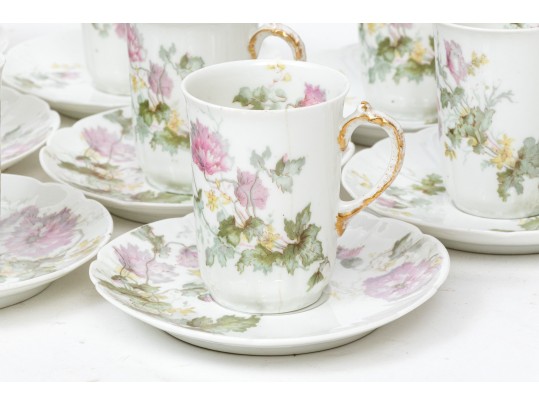 Antique Limoges Porcelain Demitasse Set