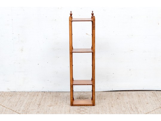 Vintage Walnut Wall Handing Etagere