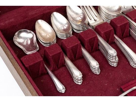 Vintage Gorham Partial Silverplate Flatware Service, Cased