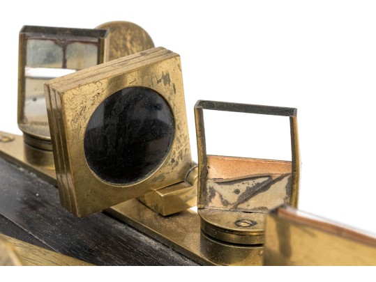 Antique Ebony And Brass Maritime Navigation Octant 