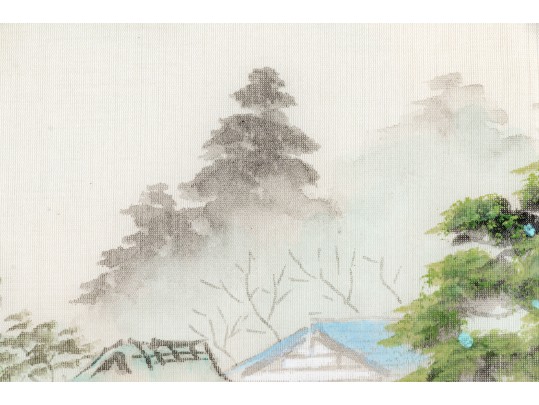 Set Of Four Framed Vintage Chinese Landscape Prints