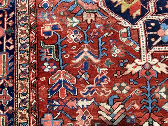 Antique Persian Heriz, Ca. 1920-1940, 14’-3” X 11’-11”