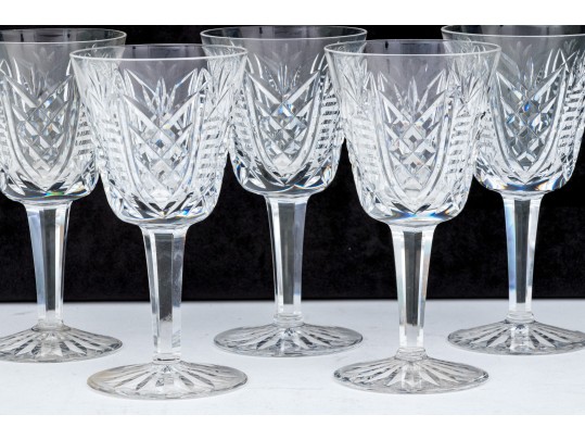 Set Of Five Waterford Clare White Wine Glasses