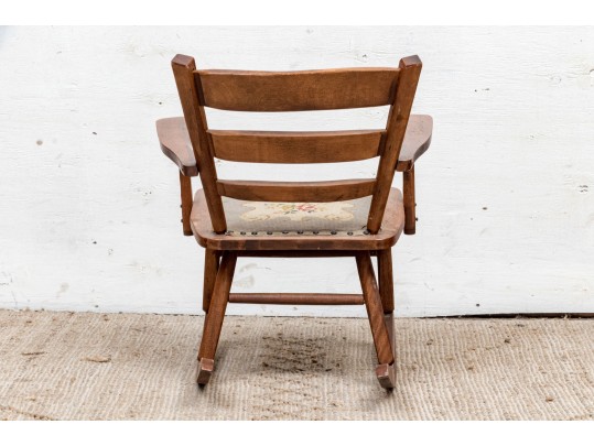 Provincial Birchwood Ladder-Back Youth's Rocker, American, Late 19th/Early 20th Century