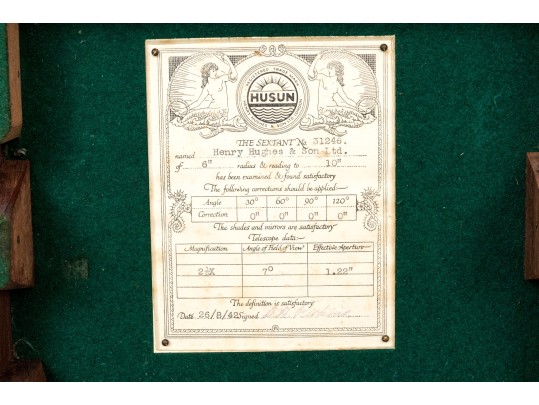 Vintage Henry Hughes & Son Ltd. London, Huson, The Sextant No. 31246 