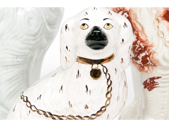 Collection Of Three Staffordshire Dog Figures