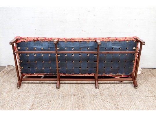 Chippendale Mahogany Upholstered Camel-Back Sofa, Circa 1775