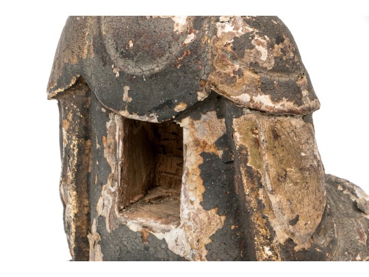 Antique Chinese Carved, Painted And Gilt Wood Bodhisattva Guanyin