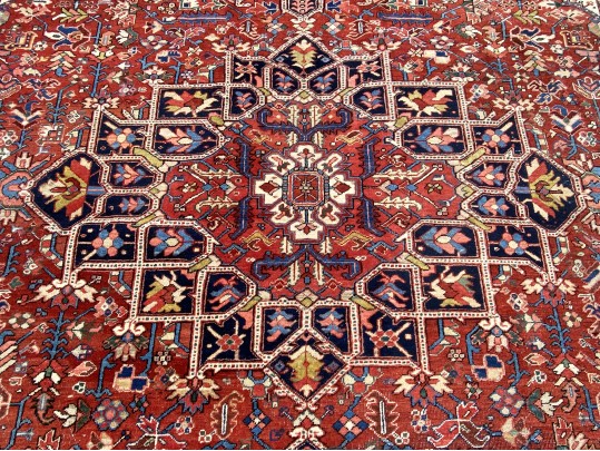 Antique Persian Heriz, Ca. 1920-1940, 14’-3” X 11’-11”