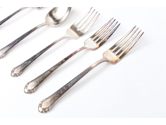 Vintage Gorham Partial Silverplate Flatware Service, Cased