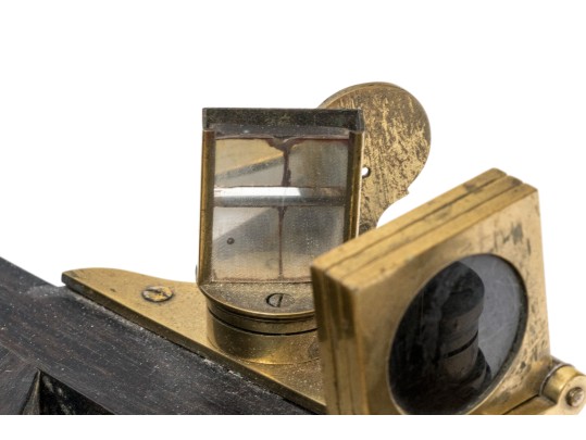 Antique Ebony And Brass Maritime Navigation Octant 