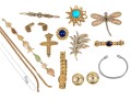 Lot Of Assorted Costume Jewelry Pieces, Including A Trifari Brooch