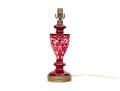 Vintage Bohemian Style Red Cut To Clear Vasiform Table Lamp