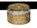 Antique Crystal Dresser Box With French Empire Style Appliques