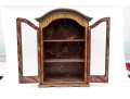 Vintage Faux Bois Painted Hanging Display Cabinet