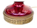 Vintage Bohemian Style Red Cut To Clear Vasiform Table Lamp
