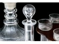 Collection Of Three Decanters, Including A Baccarat, With An Epergne Stand With Six Glasses