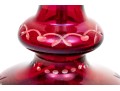 Vintage Bohemian Style Red Cut To Clear Vasiform Table Lamp
