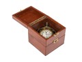 Antique Waltham Nautical Chronometer In Wooden Case