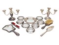 Collection Of Antique Sterling Silver Trimmed And Weighted Items 
